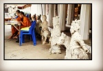 Monjes estudiando y figuras
Monjes estudiando, figuras, recinto, Wat Po