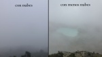 cráter del Poas nublado