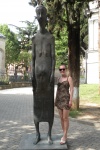 Una estatua muy rara en Tbilisi