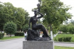 Una escultura en malecón de Samara