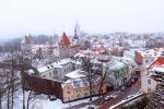 Panorámica de Tallín nevado