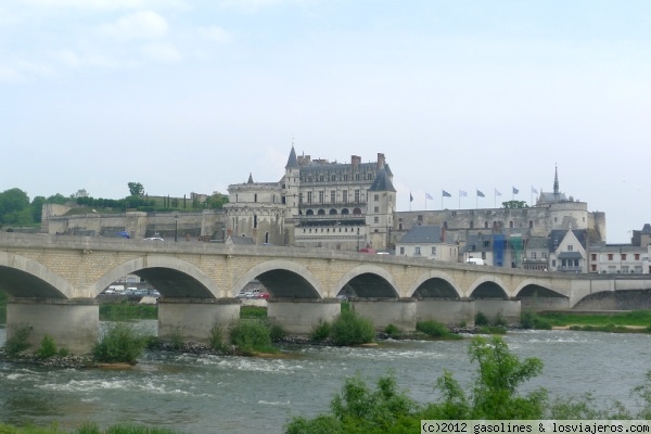 Castillo de Amboise
Situado sobre un promontorio sobre el rio Loira, el castillo de Amboise, fue inicialmente una fortaleza medieval que fue reconstruida posteriormente en estilo gótico y renancentista.  Es famoso por encontrarse en ella la tumba de Leonardo da Vinci.
