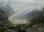 Arco Iris sobre el valle suizo