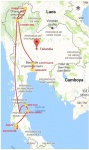 Itinerario del viaje
Tailandia, mapa, itinerario, viaje