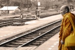 Monk in Lop Buri station