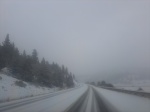Carretera hacia Bryce Canyon nevando