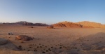 Avanzando hacia el atardecer en Wadi Rum