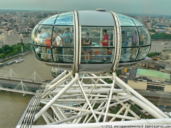 Cabina del London Eye
En ningún momento dan sensación ni de altura ni de mareo
