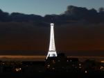 Torre Eiffel desde la terraza del hotel en Paris.