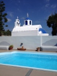 Piscina en Santorini