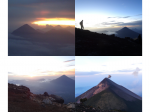 Amanecer desde la cima del volcán Acatenango