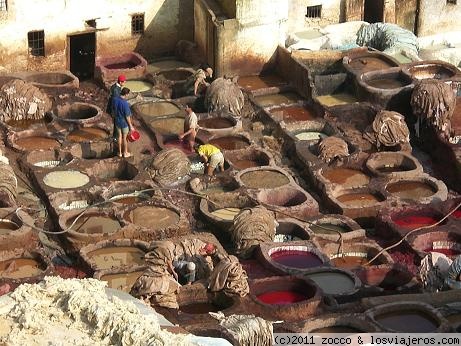 Tintoreros y curtidores Marruecos
En Fez ( tintoreros y curtidores )
