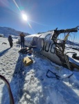 A plane in de snow