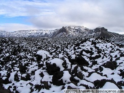 Nieve en las Cañadas
Aspecto de las Cañadas del Teide despues de una nevada.
