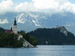 Bled
Bled, Eslovenia, Castillo, Alpes, Julianos, localidad, norte, alto, iglesia, pequeña, isla, medio, lago, fondo, nevados