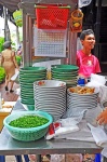 chiringuito callejero de comidas del barrio chino de Bangkok