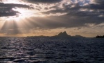 Sunset on the lagoon of Tahaa