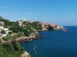 Ulcinj
Ulcinj, Vista, casco, antiguo, amurallado, ciudad, montenegrina