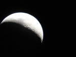 The moon seen Observatory telescope Mamalluca