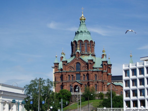 Catedral ortodoxa de Helsinki
Vista de la catedral, mucho mas modesta que la anglicana
