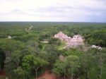 Vista desde la cima de la pirámide de la zona arqueológica de Ek Balam (Yucatán)