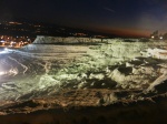 Los travertinos de Pamukkale de noche