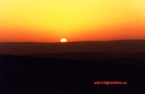 Puesta de sol en Guelb er Richat - Mauritania