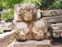 Three skull in Copan - Honduras