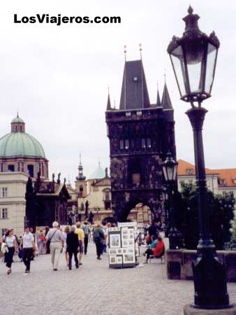 Puente de Carlos (extremo de Stare Mesto) - Praga - República Checa - Checa Rep.