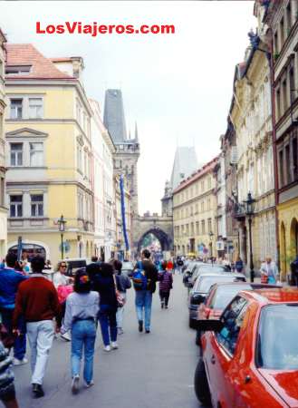 Calle Karlova en el barrio Stare Mesto - Praga - República Checa - Checa Rep.