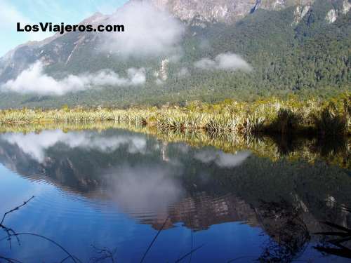 Lago de los espejos o Mirror Lake - Nueva Zelanda