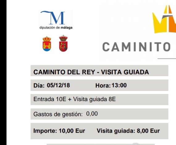 Compra-venta-intercambio de entradas Caminito del Rey Málaga