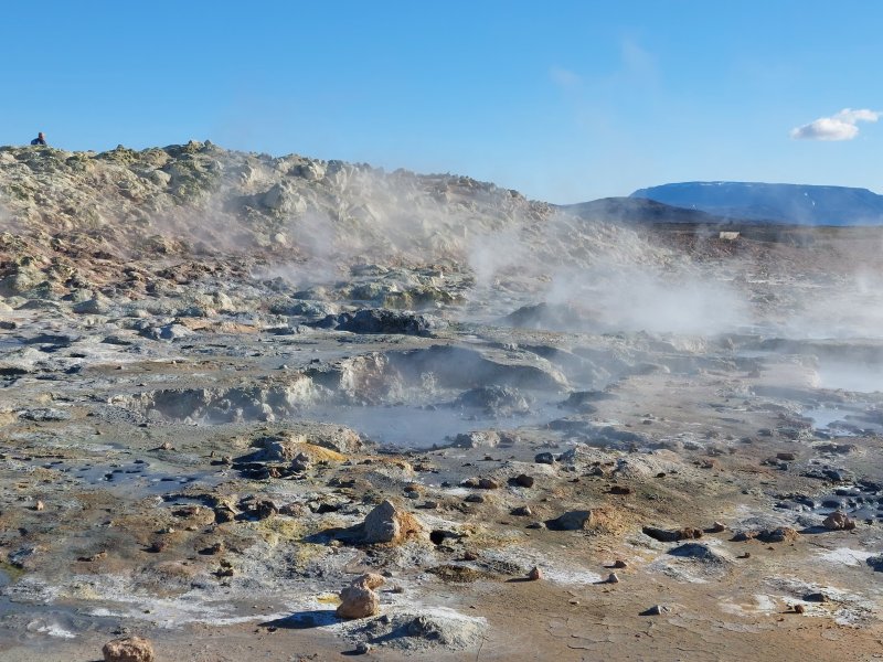 Zona geotérmica de Hverir - Lago Myvatn, Volcán Krafla, Crater Viti y Hverir -Myvatn, Norte Islandia