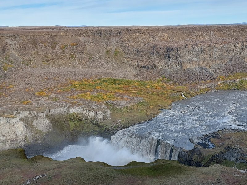 Cascada Dettifoss: vistas -Jökulsárgljúf  NP, Norte Islandia