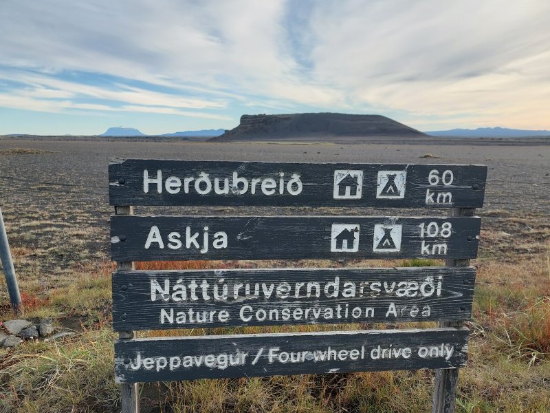 Carretera al Askja, Excursión a volcán Askja: Rutas - Tierras Altas, Islandia 1