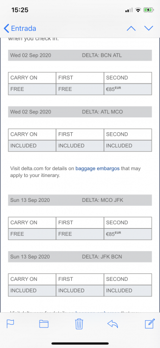 Delta Airlines: check in, facturación, equipajes, asientos