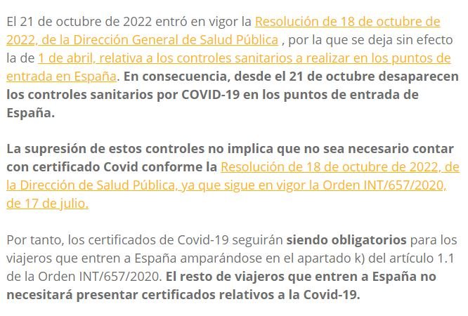 Viajar a España y Covid19. Pruebas PCR, cuestionario 0