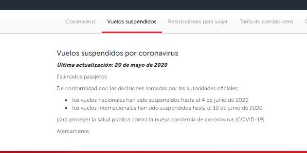 Cancelaciones Turkish: bonos, cambio de fecha o reembolso