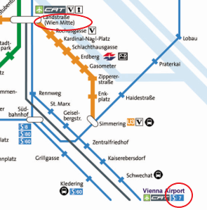 Traslado del aeropuerto de Viena al centro de la ciudad