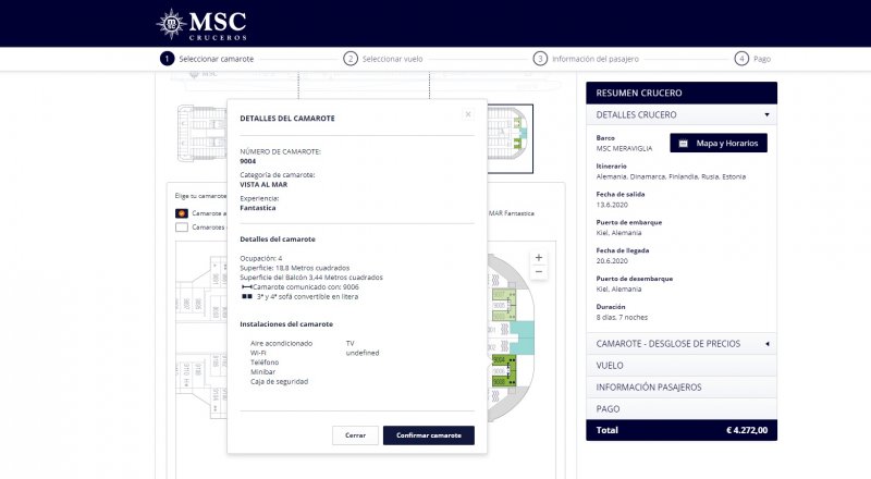 MSC Meraviglia Capitales Bálticas