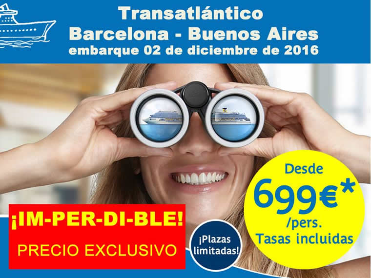 TRANSATLÁNTICO BARCELONA-BUENOS AIRES 2016