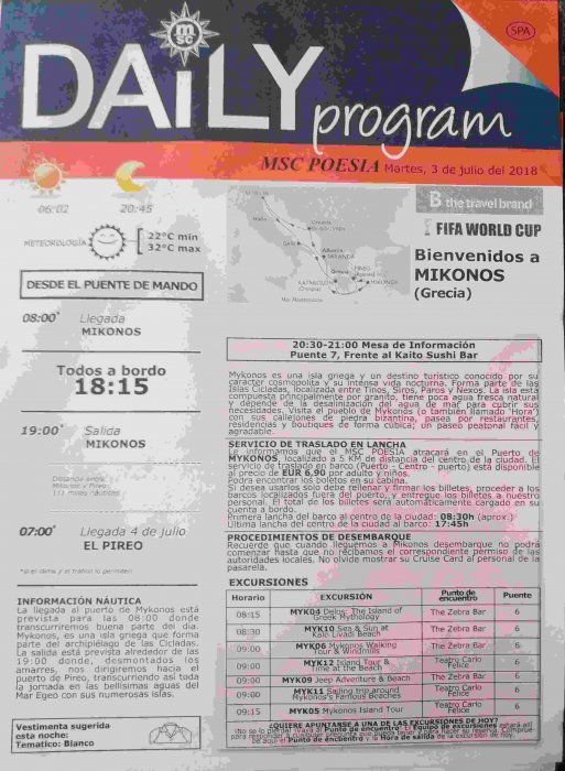 Msc Poesía-Salidas Julio