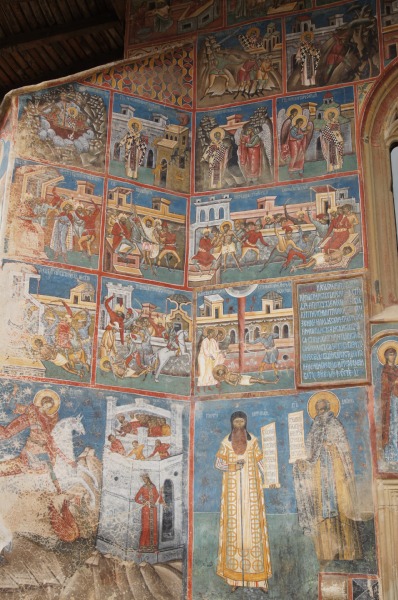 Pinturas Monasterio Voronet, Bucovina: Iglesias pintadas Moldavia e itinerarios -Rumania 1