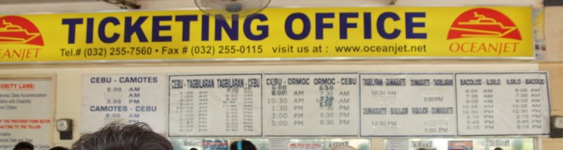 Oceanjet - Tablon de horarios del Ferry desde Cebu - Transportes en Filipinas: Ferrys, barcos, bus, taxis... - Forum Southeast Asia