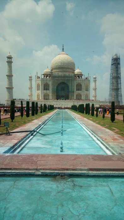 Taj Mahal en Obras o con Andamios  - Agra 2