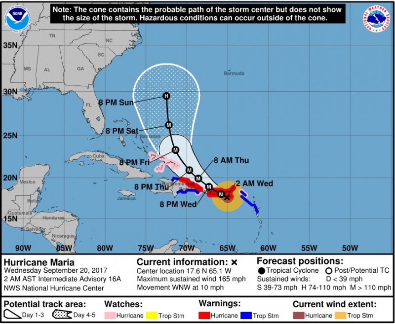 Huracan Maria entrando en Puerto Rico 1