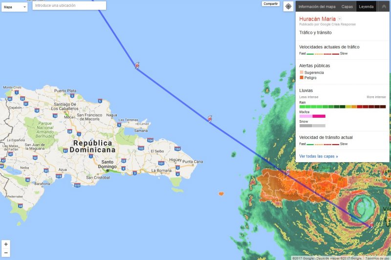 El Huracán María llega a Puerto Rico y Punta Cana con tanto peligro como Irma (1)