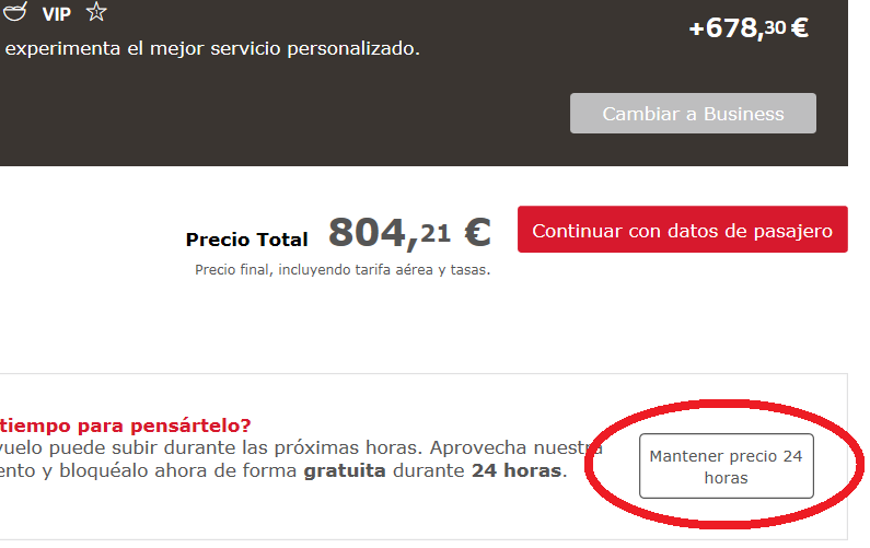 Una de las paginas de contratacion, Iberia Express: Proceso de compra por web engañoso 1
