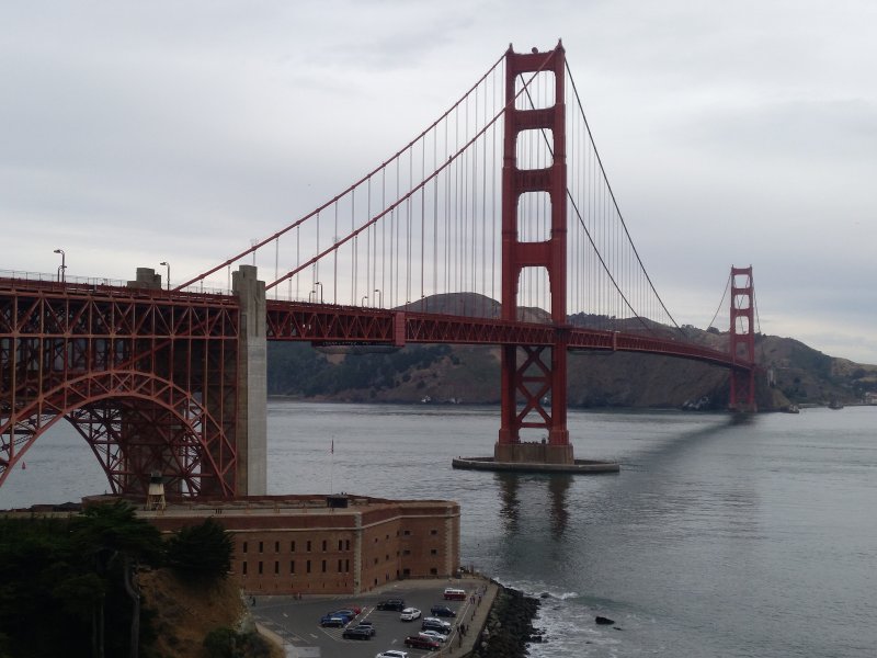 Golden Gate visto desde el lado Sur (mirador Lancaster Battery), GOLDEN GATE: fotos, vistas, recorrido (San Francisco, USA) 2