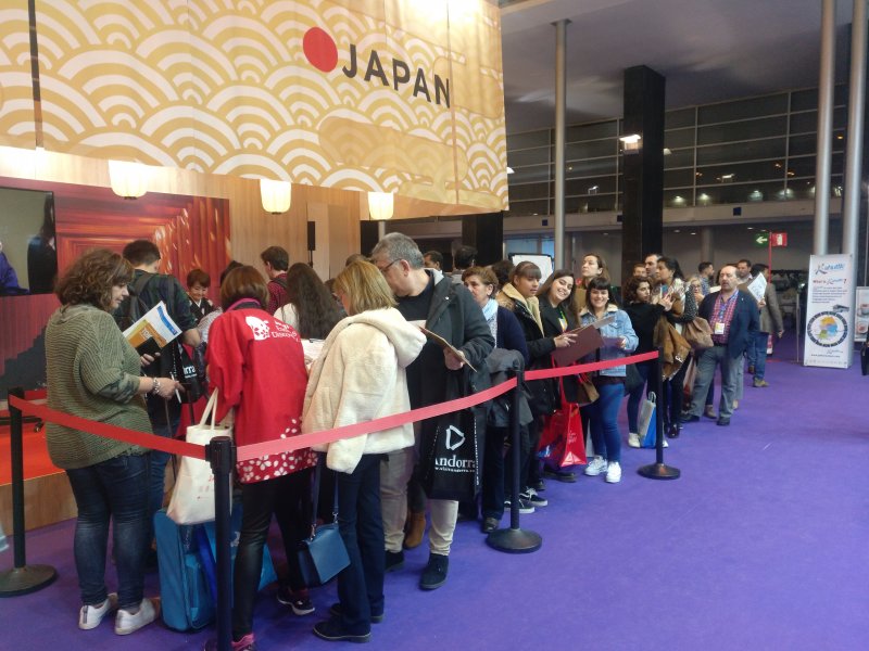 cola en el Stand de Japón, Vida en fitur 2019 0